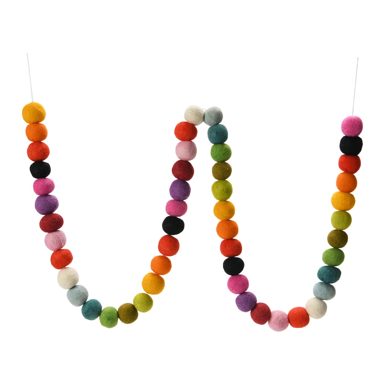 Hello Honey® 6ft. Multicolor Wool Felt Ball Garland